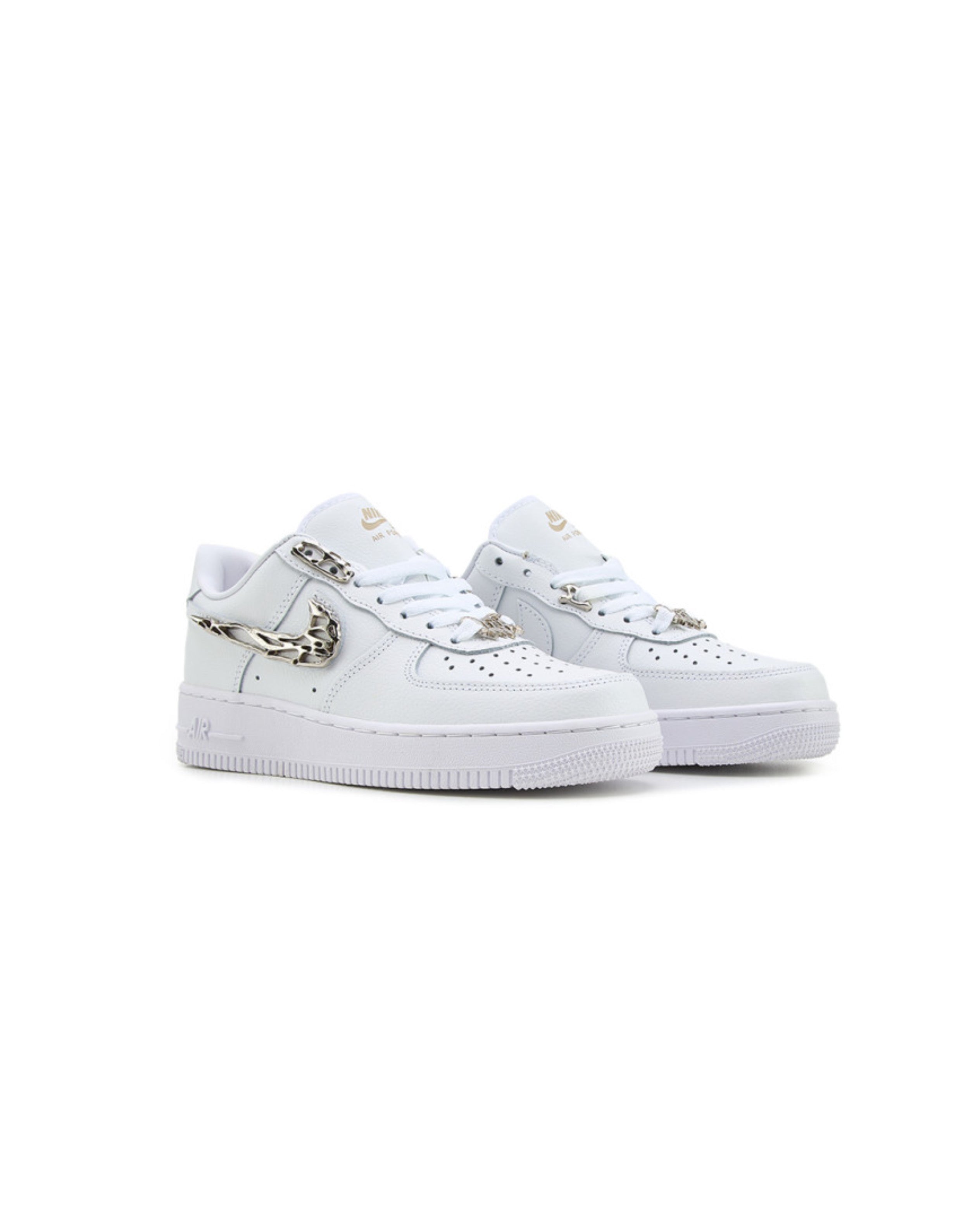 Nike Air Force 1 Low Molten Liquid Metal Silver White